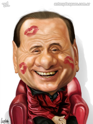 La caricatura de Silvio Berlusconi La caricatura de Silvio Berlusconi